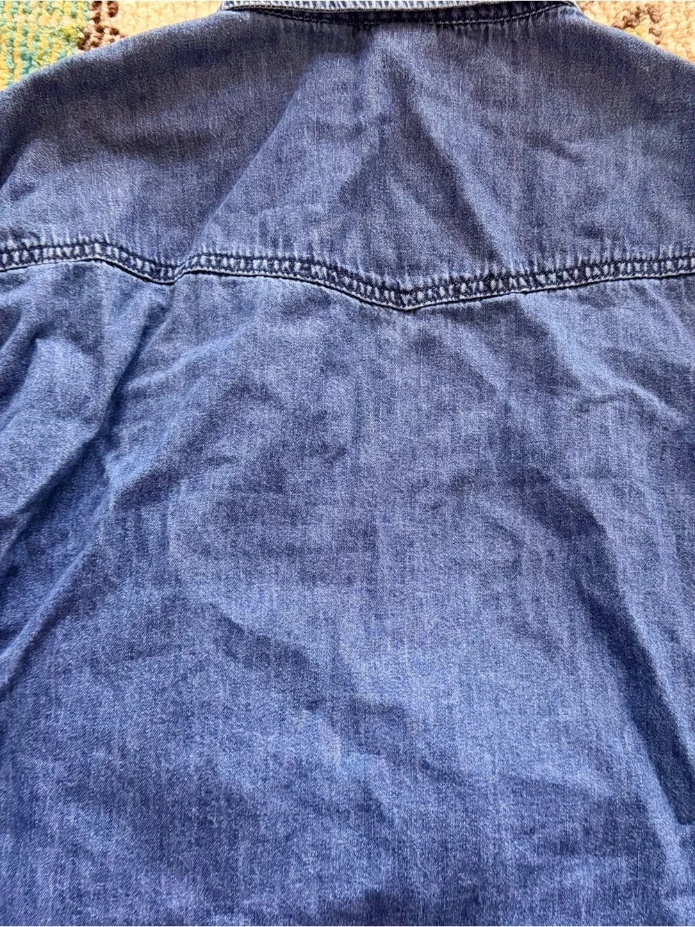 GAP Girls Denim Button Up Denim Rose Western Top